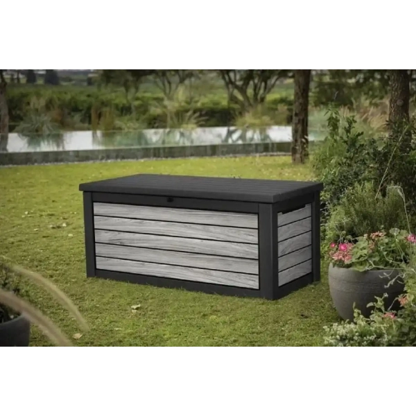 Skrzynia ogrodowa Deco deck 630 l szara, Keter